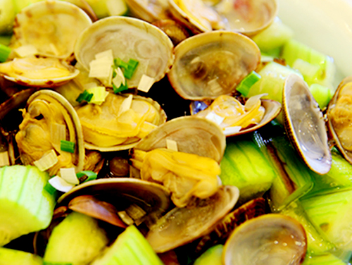 海鲜类—丝瓜炖蛤